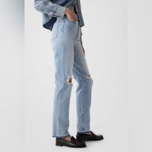 Gap distressed light wash jeans